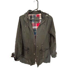 Aeropostale Prince & Fox Hooded Utility Jacket Coat Cargo